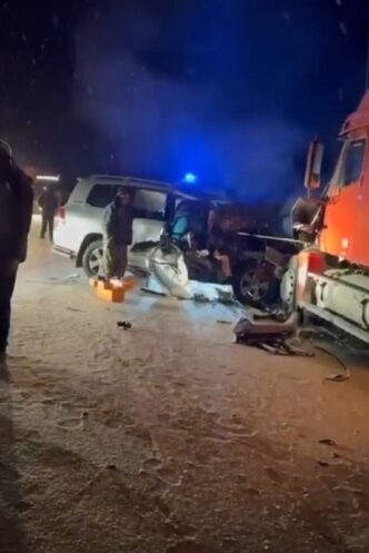 Tonight in Khanty-Mansi Autonomous Okrug, under unclear circumstances, employees crashed in a traffic accident...