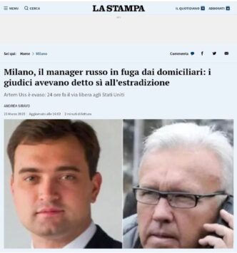 It won't be easy for the Italian police to find the son of the Krasnoyarsk governor Arte...