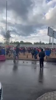 Guest workers from Asia fought en masse near Gazprom’s Lakhta Center. Under 400 m...