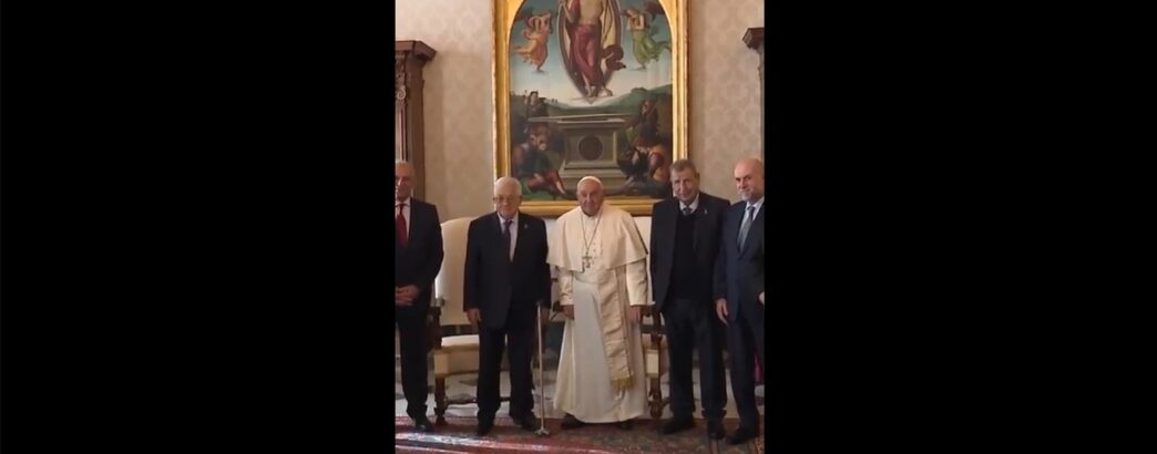 Pope meets Palestinian leader Abbas at the Vatican