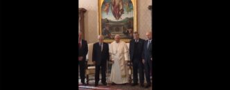 Pope meets Palestinian leader Abbas at the Vatican