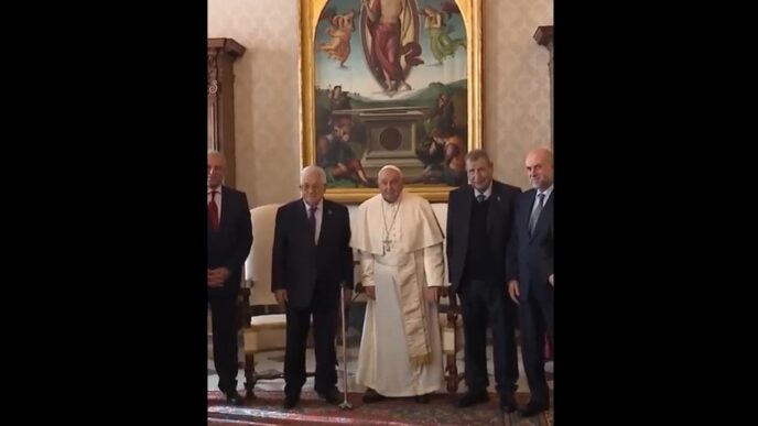 Pope meets Palestinian leader Abbas at the Vatican