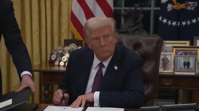 Trump signs order barring trans athletes from women’s sports