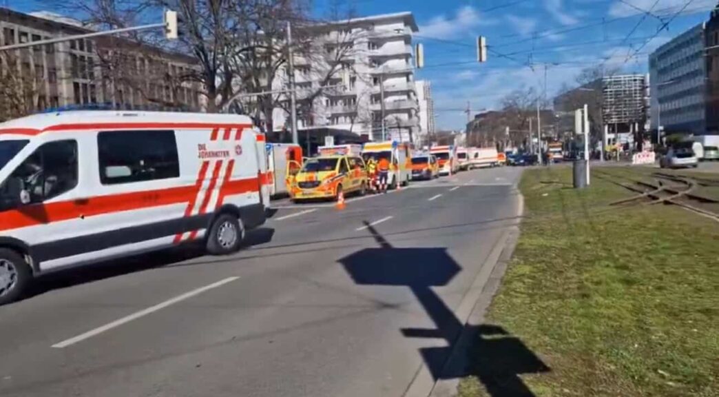 German, 40, arrested after car struck crowd in Mannheim: state minister