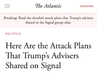 Magazine publishes full US attack plan shared in Signal chat