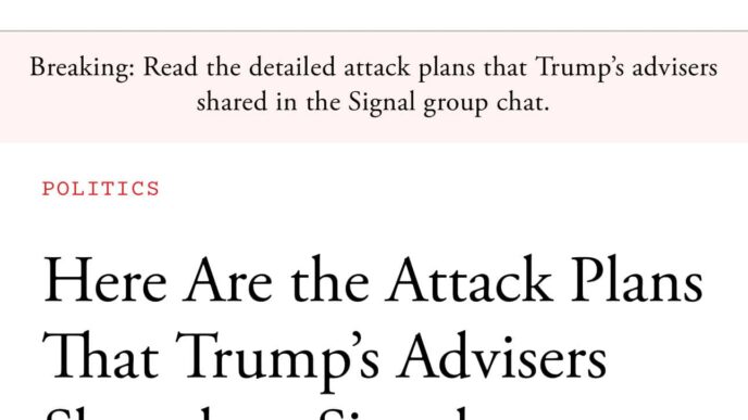 Magazine publishes full US attack plan shared in Signal chat