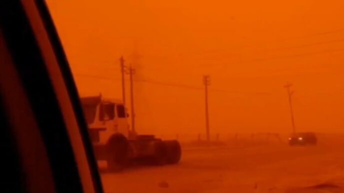 Iraq sandstorm closes airports, puts 3,700 people in hospital