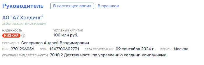Severilov does not sink