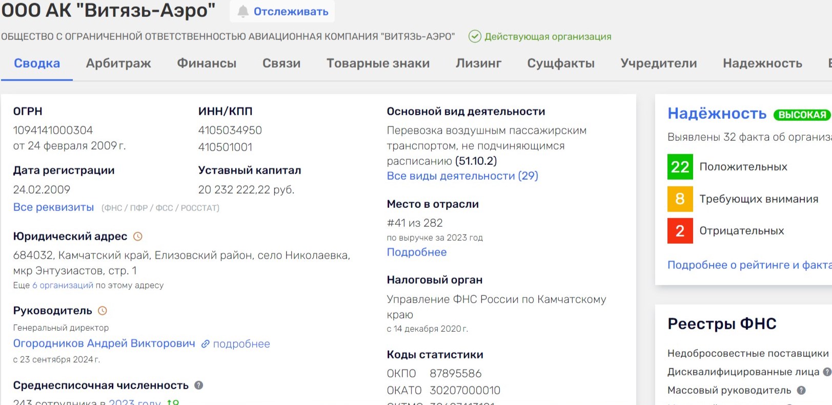 Cut wings "Vityaz Aero"