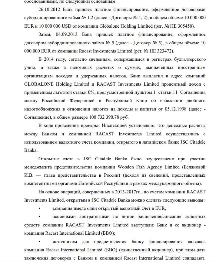 Avdolyan Vid Not Help: How the Bbr Bank Gordovich Lost the Court