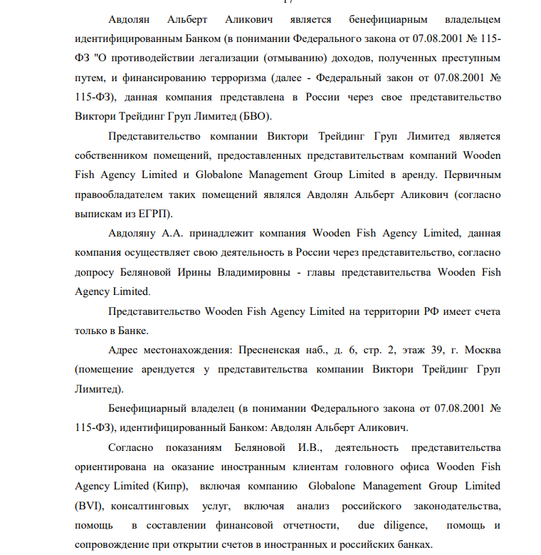 Avdolyan Vid Not Help: How the Bbr Bank Gordovich Lost the Court